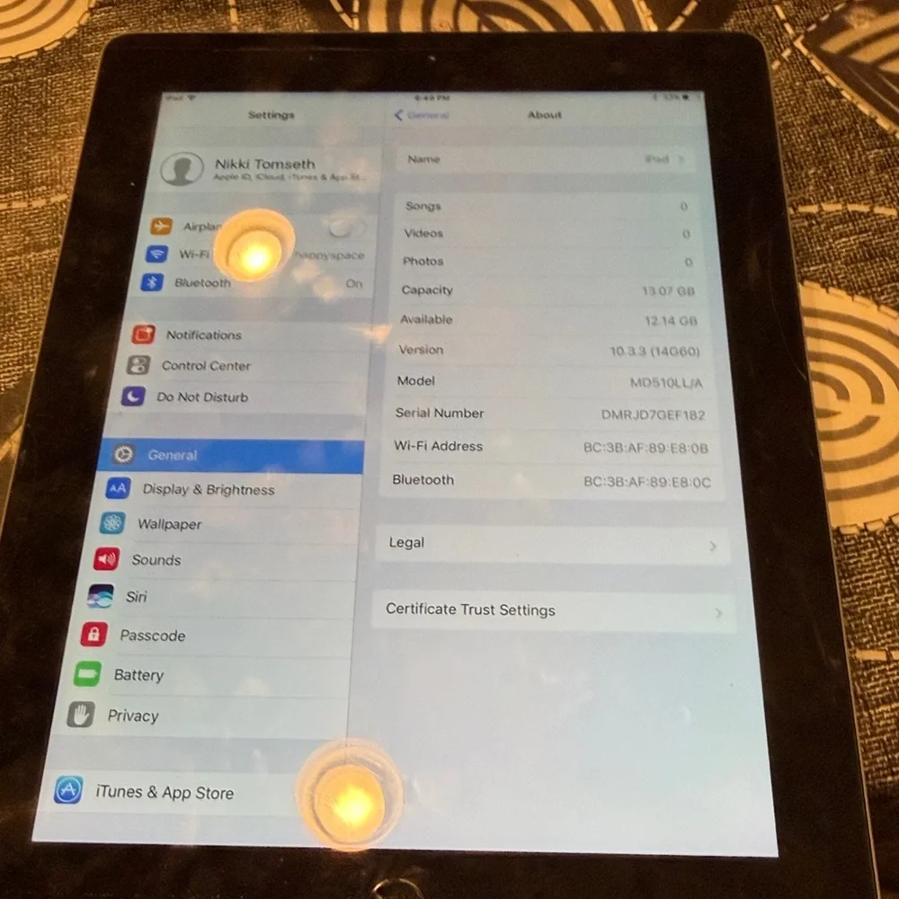 Apple iPad with silver 16gb